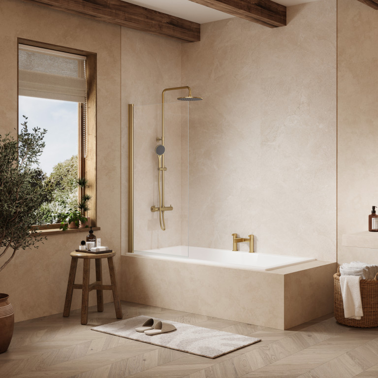 MB2 Single Square Brushed Brass